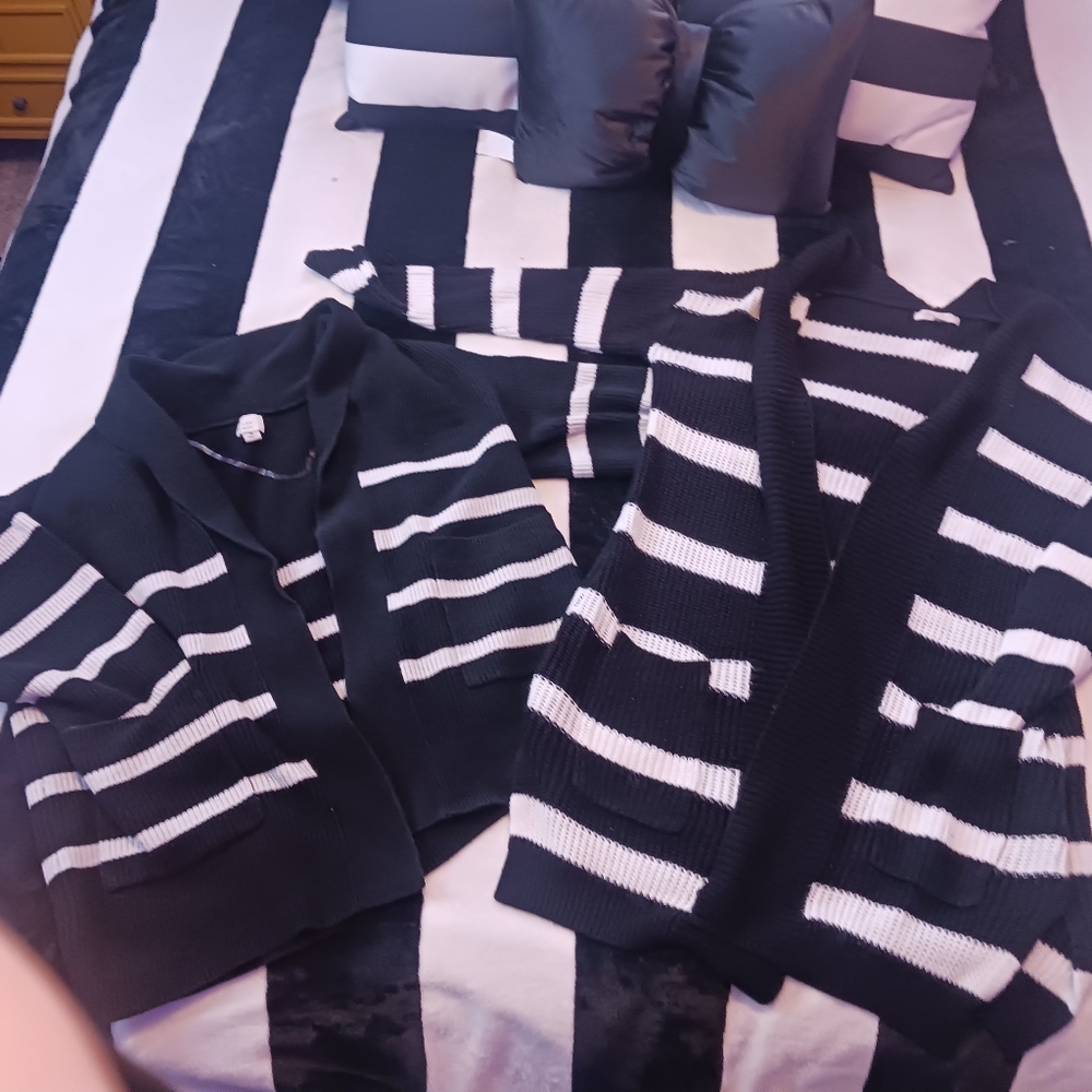 A New Day Black Ribbed Knit Sweater